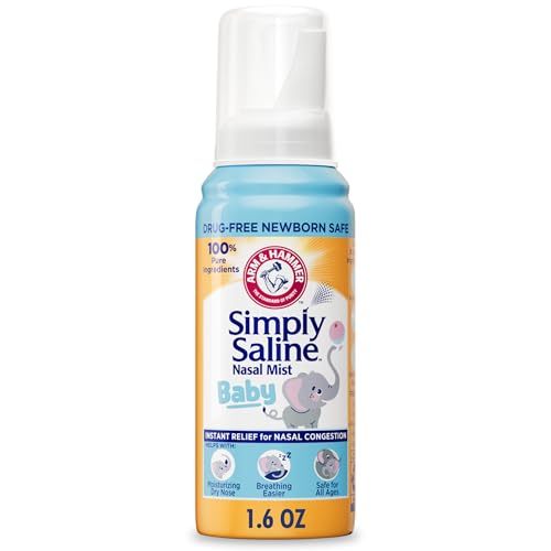 Image of ARM & HAMMER Simply Saline Baby Nasal Mist Saline Spray, 1.6 oz