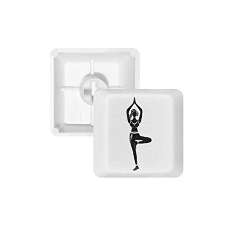Keycaps PBT Blanc Silhouette Yoga R2 pour Créer un Bureau Zen Inspirant