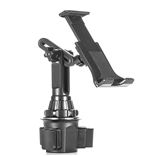 Ywecan Cup Holder Tablet Mount [Upgraded] Universal Car Truck Cup Stand Tablet Mount for 4-13' Tablet & Phone with Adjustable Long Arm for iPad Pro Air Mini, Samsung Galaxy Tab, iPhone etc