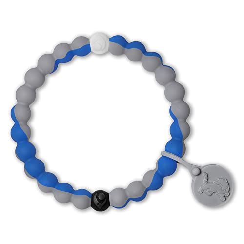 Lokai Silicone Beaded Bracelet for Men & Women NFL Football Collection - Detroit Lions Small - Silicone Jewelry Fashion Bracelet Slides-On for Comfortable Fit