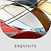 Bezrat Stemless Wine Glasses Set of Two | Hand Painted Large Premium Red and White Wine glasses | Lead-Free Crystal | Essential Wine Gift | 18 Ounces (Red)