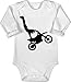 Produktbild Shirtracer Baby Bagger Traktor und Co. - Motorrad Stunts - 6/12 Monate - Weiß - Geschenk - BZ30 - Baby Body Langarm
