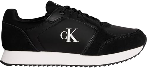 Calvin Klein Runner Sneaker Mujer Laceup Sock Calzado Deportivo, Negro (Black), 38