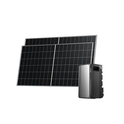 ECOFLOW kit fotovoltaico con batteria (1000W,1,92kWh), STREAM Ultra 1,92 kWh, 2x 500W panelli solari rigidi, ingresso solare 2.800 W(4 MPPT), 2 porte CA 2.300 W, microinverter