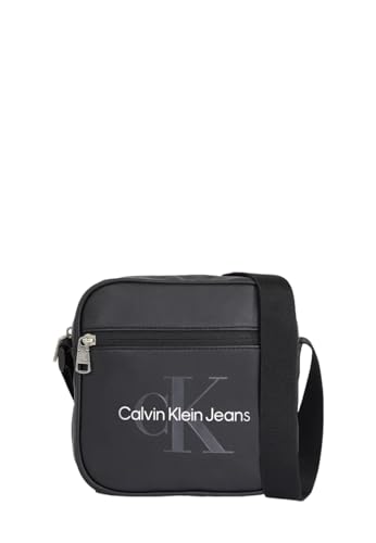 Calvin Klein Jeans Herren Umhängetasche Monogram Soft Camera Bag Klein, Schwarz (Black), Einheitsgröße