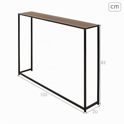 Table de radiateur 105x20x82 cm avec tablette effet bois robuste max 8 kg - 4