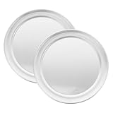 ABOOFAN 2 Stück Backschalenpizza Backform Pizzapfanne Aus Edelstahl Runde Pizza Pfannen Runde Pizzateller Pizza -backpfannen Kuchenformen Toaster-backbleche Silber Rostfreier Stahl