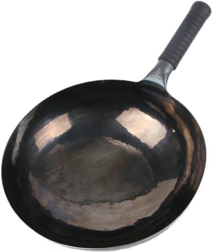 Wok de hierro forjado a mano 36cm con mango de silicona miniatura 1