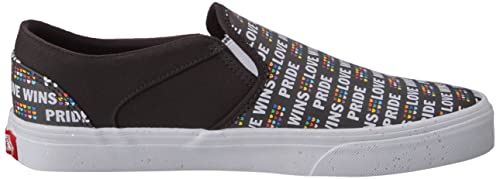 Vans Unisex Asher Slip On Canvas Sneaker - Pride Black Glitter 8.5 #TOP5