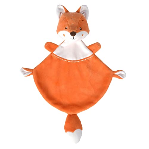 Doudou Plat Renard Orange Blanc 30 cm Cover
