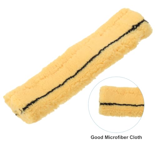 Image of MECCANIXITY Microfiber Scrubber Replacement Head 9.84 Inch for Window Glass Marble Wall Home Bathroom, Yellow