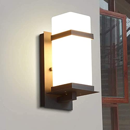 Aplique de pared negro de aluminio y cristal biselado WQHPLMD IP23 estilo Art Deco 6