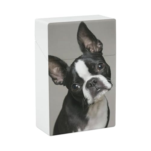 ボストンテリア 可愛い 犬柄 タバコカバー 20本収納 シガレットケース 煙草ケース 煙草入れ 煙草箱 喫煙具 タバコ 保護カバー タバコ箱 シガレットケ たばこケース 携帯に便利