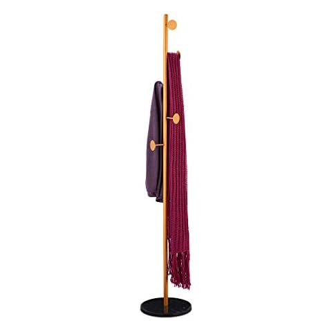 Relaxdays Coat Rack with Marble Base Cover