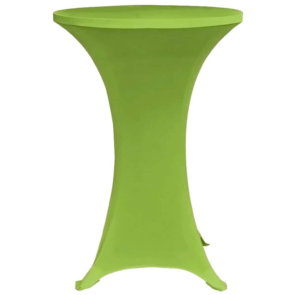 4er Set Stretch Tischhussen für Stehtische 60 cm Durchmesser, Elastische Stehtischhusse für Empfänge, Hochzeiten und Partys, Apfelgrün