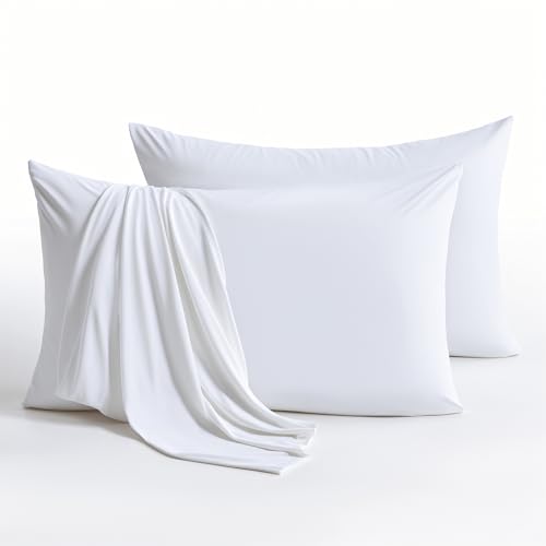 Cooling Pillowcases Set of 2, Soft Pillow Covers Standard Size,