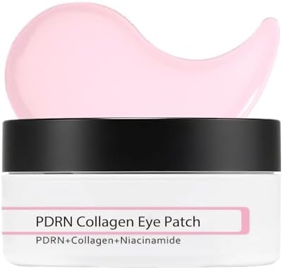KOEC PDRN Collagen Eye Patch for Puffy Eyes and Dark Circles 60,Under Eye Masks with Hydrolyzed Collagen & Niacinamide Birthday Gifts for Women