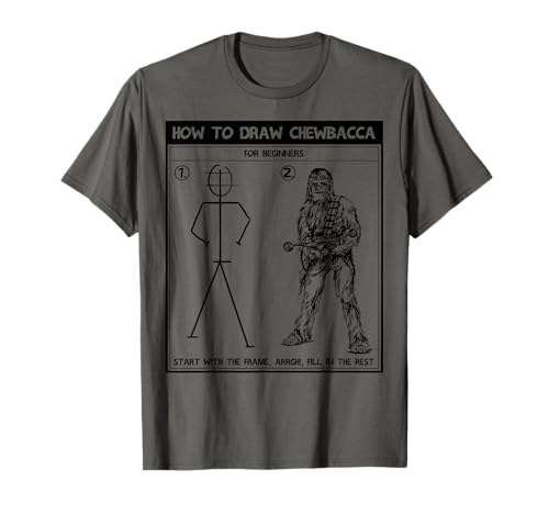 T-shirt Star Wars Chewbacca à offrir aux passionnés de dessin débutants