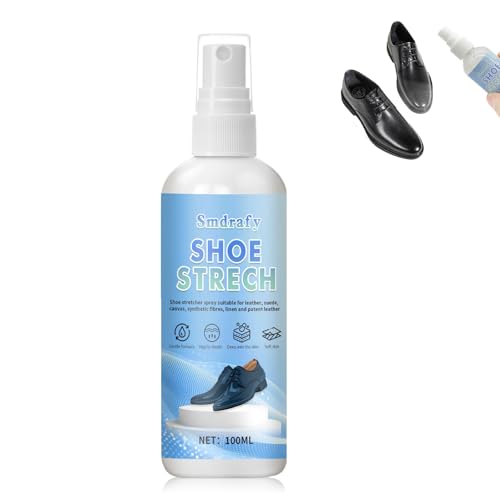Smdrafy 100ml Spray Dilatador Zapatos, Espray de Estiramiento, Suavizante de Zapatos de Cuero, Suaviza y Estira Zapatos y Botas de Cuero, Para Eliminar Rápidamente los Puntos de Presión