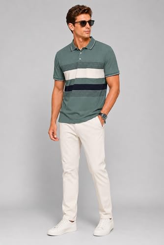 Image of SANE ORIGINALS Polo T-Shirt for Men with Pocket || Striped Polo for Men