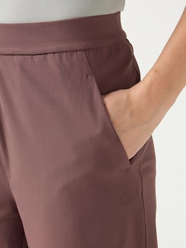 Image of TECHNOSPORT Women's Straight Fit Solid Track Pant for Casual Wear, Active Lifestyle