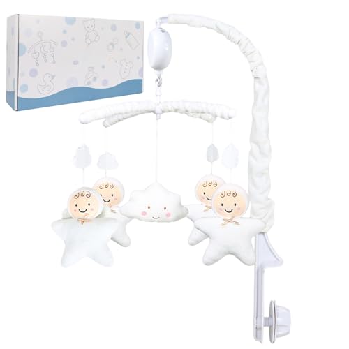 ミュージカルベビーベッド - 豪華なモバイル、巻き上げ|柔らかい紡績カルーセル、保育園のゆりかごのための穏やかなメロディートイ, ベビーベッドモバイルおもちゃ保育園携帯用のベビーベッドのなだめるようなメロディ