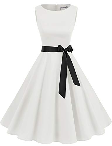 Image of Gardenwed Women's Vintage Dress Sleeveless Cocktail 1950s Dresses Retro Tea Party Swing