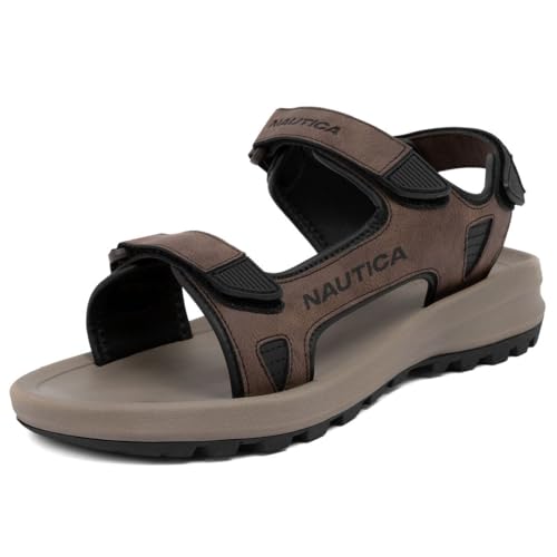 Image of Nautica Men's Athletic Sport Sandals - Adjustable Strap, Comfortable Open-Toe Hiking & Walking Sandals with Cushioned Sole