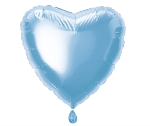 Baby Blue Solid Heart Foil Balloon, 18