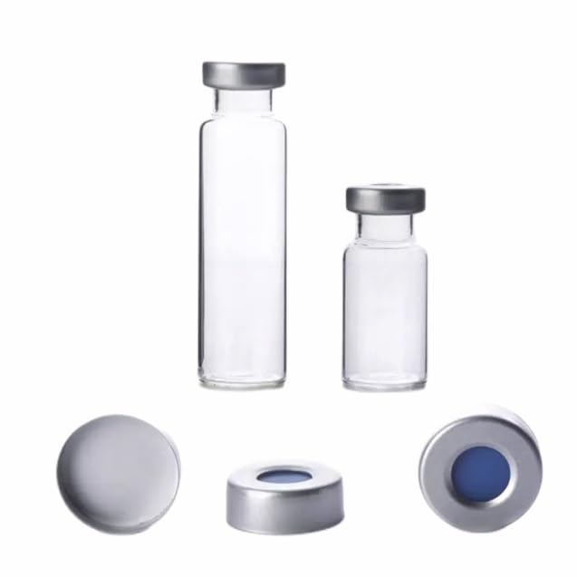 Hdspc Al Crmp Cap PTFE/Si Sep 20mm Aluminum Cap with Septa 3mm Thick for 10ml/ 20ml Jaw Chromatography Vial 100/pk(J-CS124)