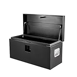 Garvee 30 in Black Steel Truck Bed Tool Box, Trailer Tongue Box, Truck Storage Organizer Tool Chest For Truck Bed, RV, Trailer
