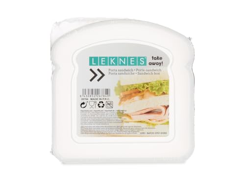 Makio M Recipiente para Sándwiches y Alimentos | 410 ml | Apto para Lavavajillas. Libre BPA |Reutilizable - Lunch Fiambrera - Porta Sándwiches.
