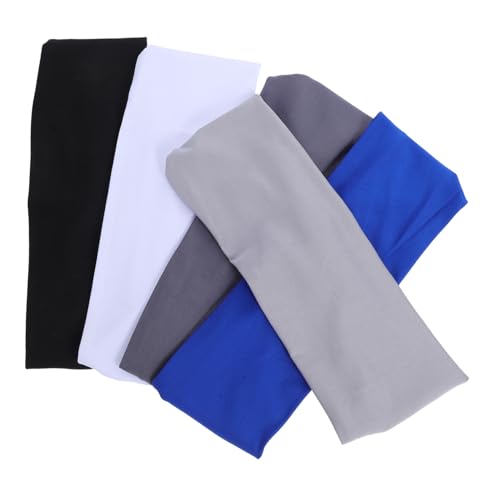 SUPVOX 5pcs Sports Headband Moisture Wicking Elastic Hairbands for Soccer Basketball Running Stylish Sweatbands for Boys and Comfortable Breathable Athletic Accessories