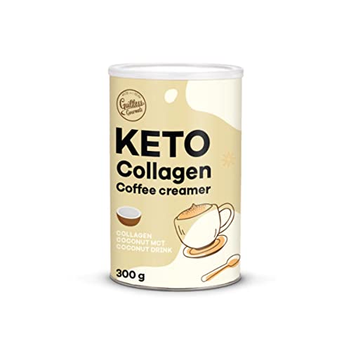 Guiltless Gourmets Keto Collagen Powder Coffee Creamer 300g Low Carb Keto Friendly, Keto Food, Keto Snacks, Healthy Snacks Protein, Supplements, Coffee Mate with MCT Oil