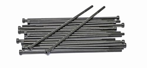 Image of iexcell 20 Pcs M4 x 140mm Partially Threaded Thread Pitch 0.7 mm Alloy Steel 12.9 Grade Hex Socket Head Cap Screws Bolts Kit, Black Oxide Finish