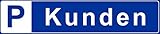 Melis-Folienwerkstatt Schild – Kunden – Parkplatz Kfz Kennzeichen Nummernschild Parkplatzschild Parkschild – S19F-blau