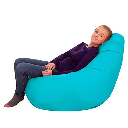 Buy Bean Bag Bazaar High Back Recliner Chair, Aqua Blue, 87cm x 65cm