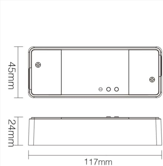MiBOXER TRI-PW Dimmer dimensions diagram