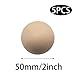JAKOUE 5PCS 2 inch (5cm) Wooden Balls, Unfinished Wooden Round Balls for Crafts | Hardwood Craft Spheres for DIY, Decor & Crafts
