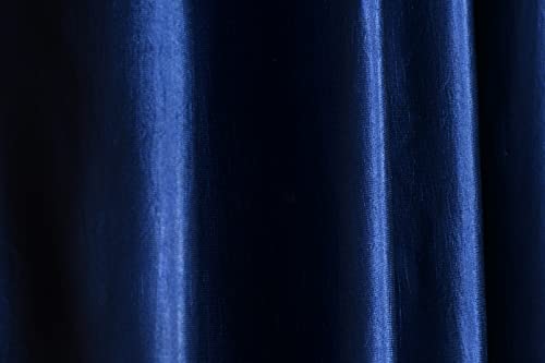 Image of DEVSANG Polyester (2 Print and 1 Solid) Grommet Curtains for Window 6 Feet Long Set of 3, Blue