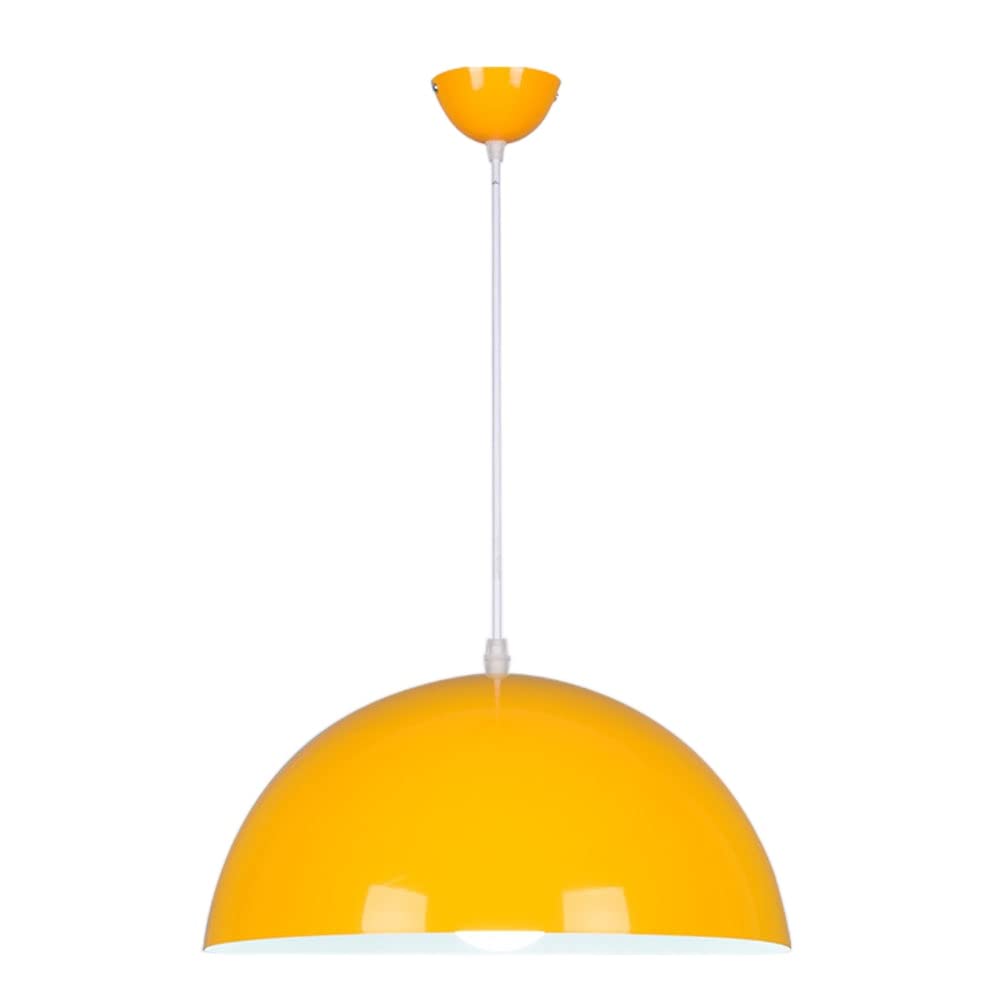 LRUII Chandelier,Dome Pendant Light Rustic Industrail Chandelier 60cm Metal Lampshade Big Barn Pendant Light Lamp Dome Shade Hanging Ceiling Light for Bedroom Rugby Foyer Light Fixture Swag Lighting