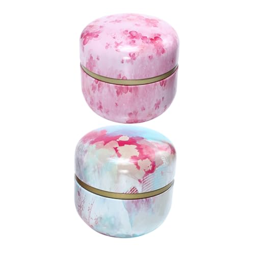 LIGIGWASH 2 piezas Latas de Selladas para Té Creativas Pequeñas Cajas para Infusiones Botes Portátiles para Almacenaje de Dulces y Té Colores Tonos y