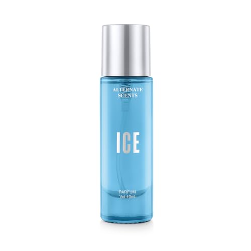 Image of Alternate Scents ICE 40ML for Men | Long Lasting Fresh Citrus Fruity Perfume for Men | Apple, Italian Lemon, Bergamot & Star Anise | Musk, Amber & Driftwood Woody Fragrance | Daily Wear Men's Cologne Gift