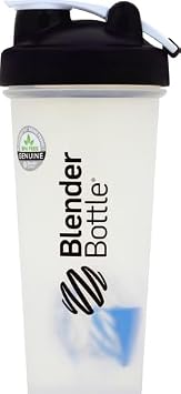 BlenderBottle Classic V1 Plastic Shaker Bottle 28 oz Clear/Black/White