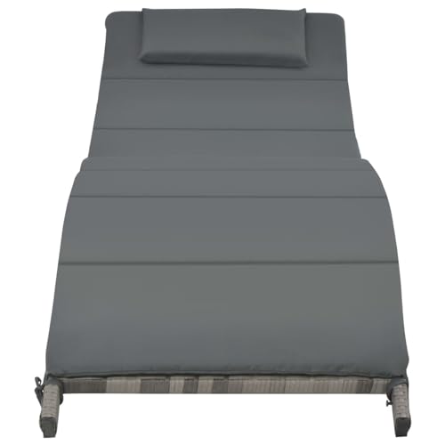 Chaises de jardin pliantes en polyrotin gris gain de place - 6