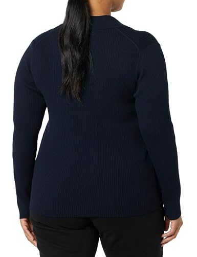 Image of Amazon Essentials Women's Fine Gauge Stretch Polo Ribbed Long Sleeve Sweater Cardigan