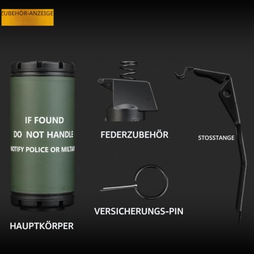 Gunyoo Airsoft Granate Spielzeug Plastik CS Handgranate Modell Tactical Gear Zubehör für Cosplay Film Requisiten Outdoor 14+ (9-BANG)