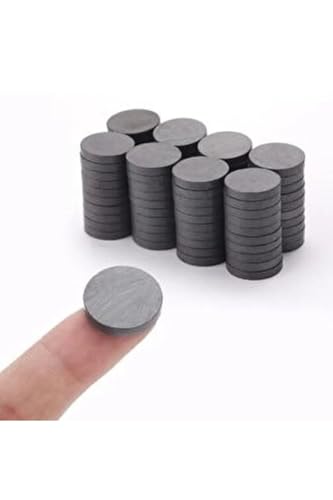 Dünya Magnet 50 Adet, Yuvarlak Mıknatıs, Çok Amaçlı, Süsleme Mıknatısı, 14X3 Mm Ferrit Magnet