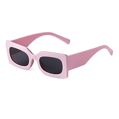 GIFIORE Retro Rectangle Sunglasses For Women Cute Colorful Trendy Chunky Square Sun Glasses