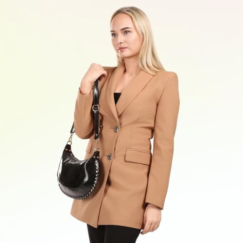 Sac à bandoulière noir chic aux lignes épurées modèle OTT196US1